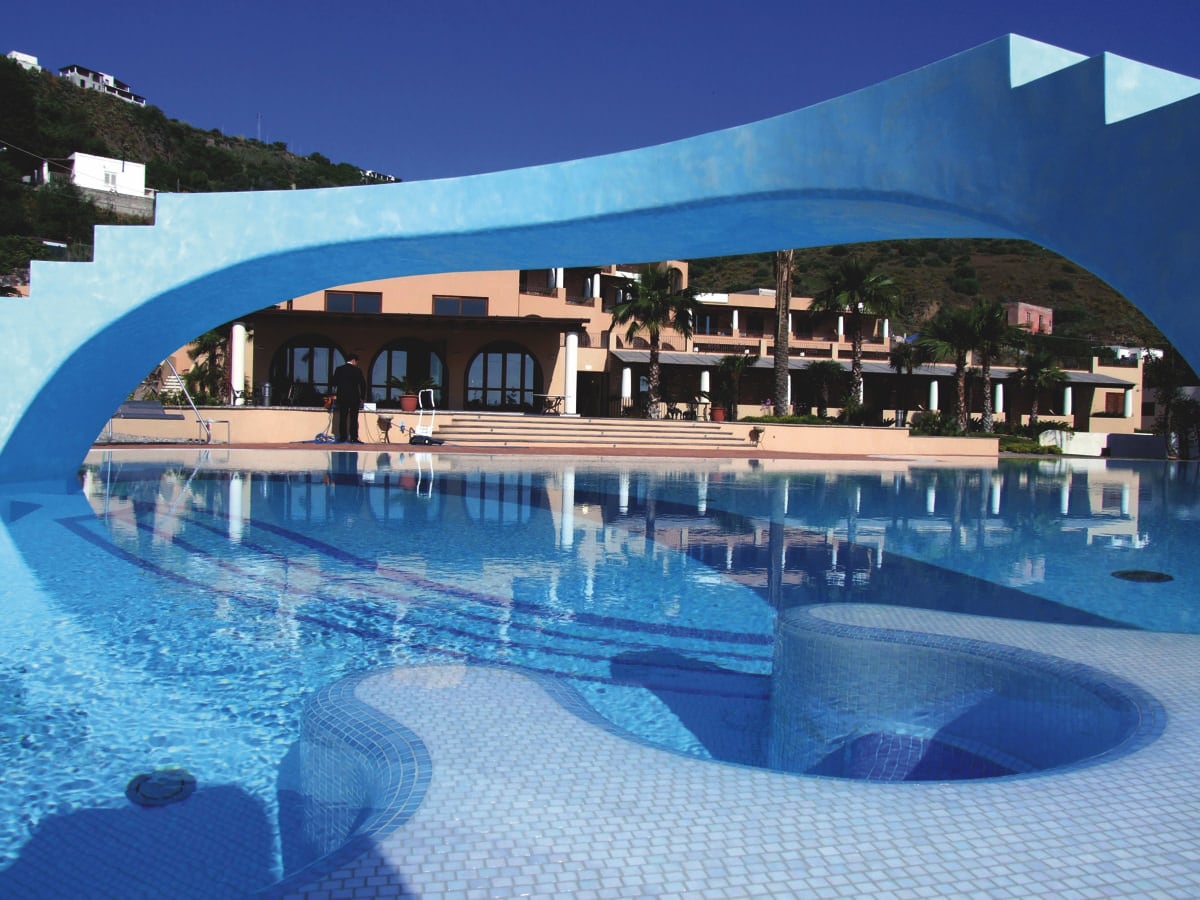 Italien Liparische Inseln Hotel Aktea Pool