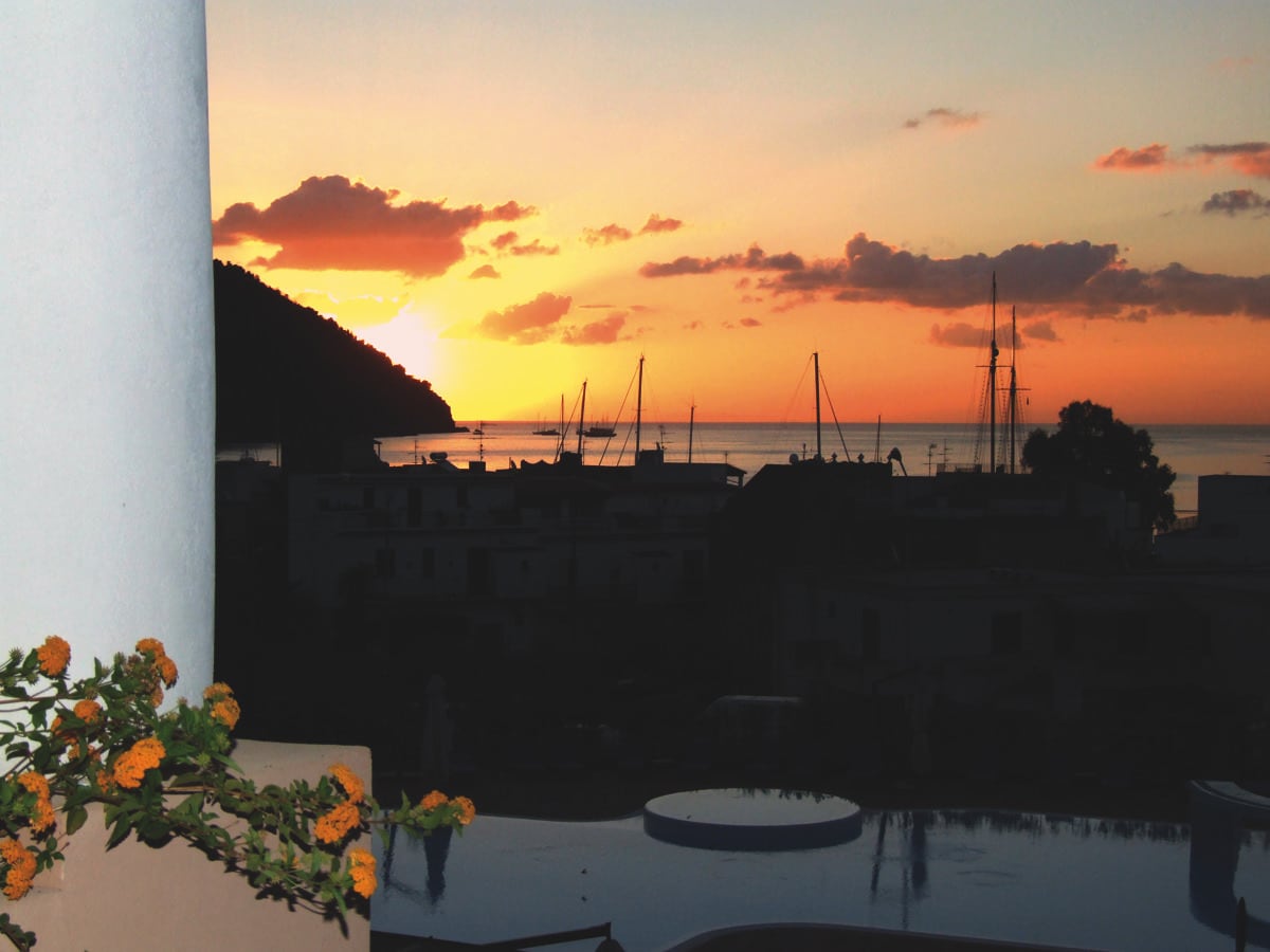 Italien Liparische Inseln Hotel Aktea Ausblick